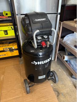 Husky 1.7 HP, 200 PSI, 30 Gal., 5.1 SCFM 90 PSI, Single-Stage, Oil Free Portable Vertical Electric Air Compressor