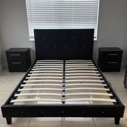 Queen Size Bed Frame With Nightstands Bedroom Furniture Bedroom SETS Juego De Cuarto 