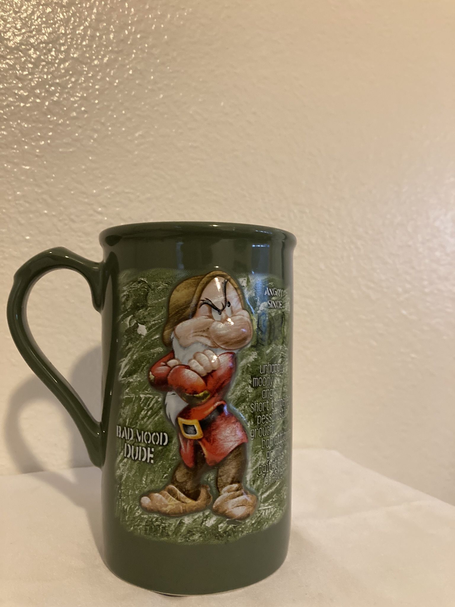 Disney Grumpy Wake Up Grumpy X- Large 32 oz Snow White Dwarf Coffee Mug  CUP #Disney