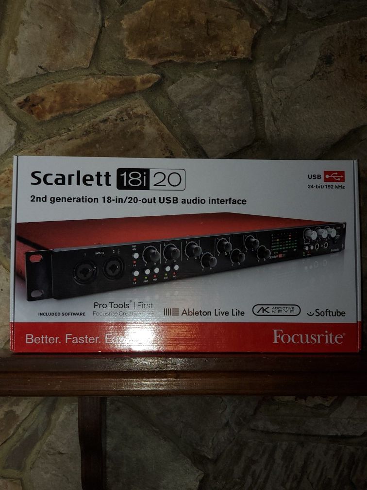 Focusrite Scarlett 18i20 2nd generation USB audio interface with Pro Tools