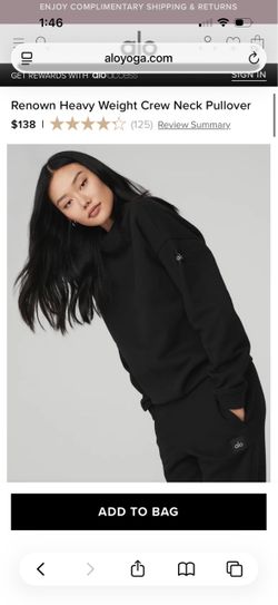 Alo heavy renown crewneck  XS black