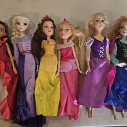 Disney Doll Lot 6 Pieces Great Condition 