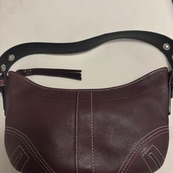Burgundy Vintage Coach Bag 