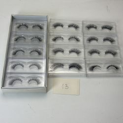 15 Pairs False Eyelashes Lot Natural Look Synthetic Lashes Storage 13 A.7