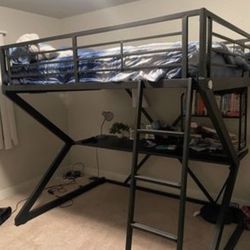 2-Full Bed Loft With Lower desk and Ladder