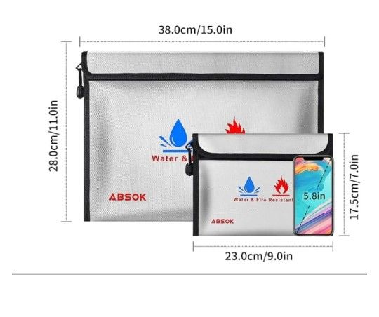 . Water And Fire Resistant Bags