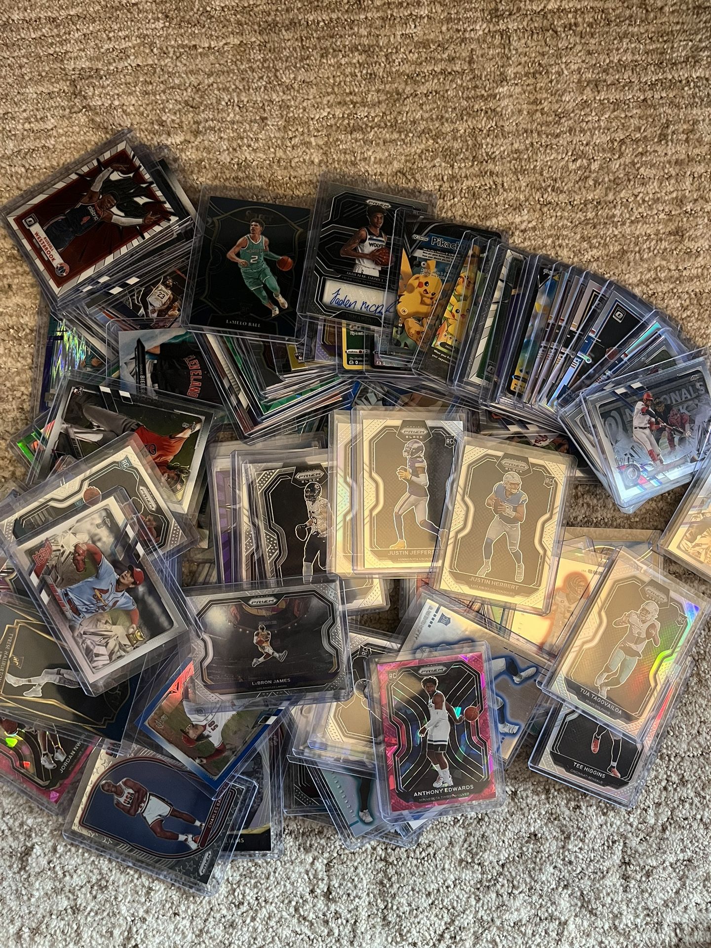 NBA NFL MLB Card Lot - Prizm, Select, Optic, Topps