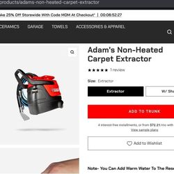 ADAMS CARPET EXTRACTOR