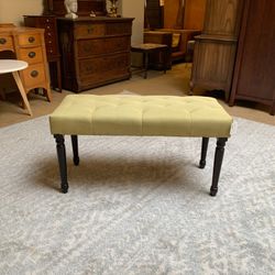 Celery Green Tufted Bench