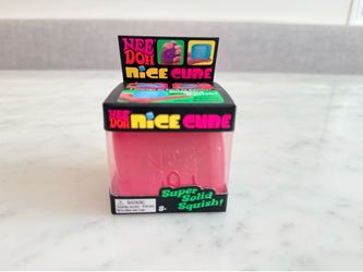 NeeDoh Nice Cube Original Super Solid Squish Pink New Nee Doh Authentic