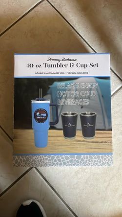 Tommy Bahama tumbler and cups