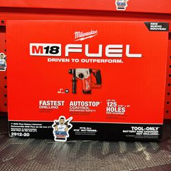 Milwaukee M18 FUEL 18V Lithium-Ion Brushless Cordless 1 in. SDS-Plus Rotary Hammer (Tool-Only)