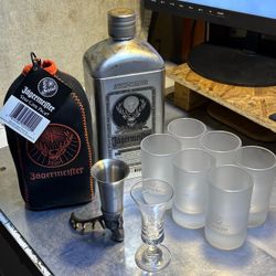 Jägermeister shot glasses and accessories