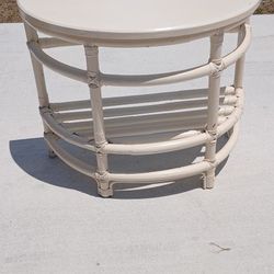 Rattan Half Moon Table