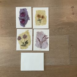 Pressed Flower Note cards