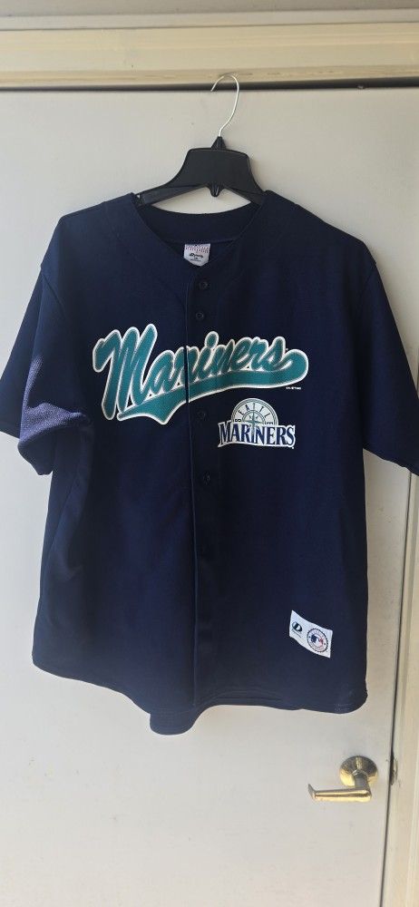 Vintage 2001 MLB Seattle Mariners Button Front Baseball Jersey Men 2XL Dynasty