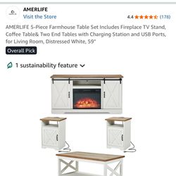 Coffee Table, TV Stand & End Tables