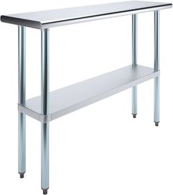 BRAND NEW - Stainless Steel Table 48” x 14” x 36”