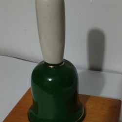 VTG GREEN PORCELAIN BELL 5.5"×2" - A1000