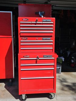 Craftsman 3 Toolboxes Ball Bearing, Full With Tools Including Keys