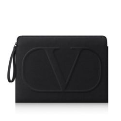 NEW— Valentino Laptop Black Large Pouch