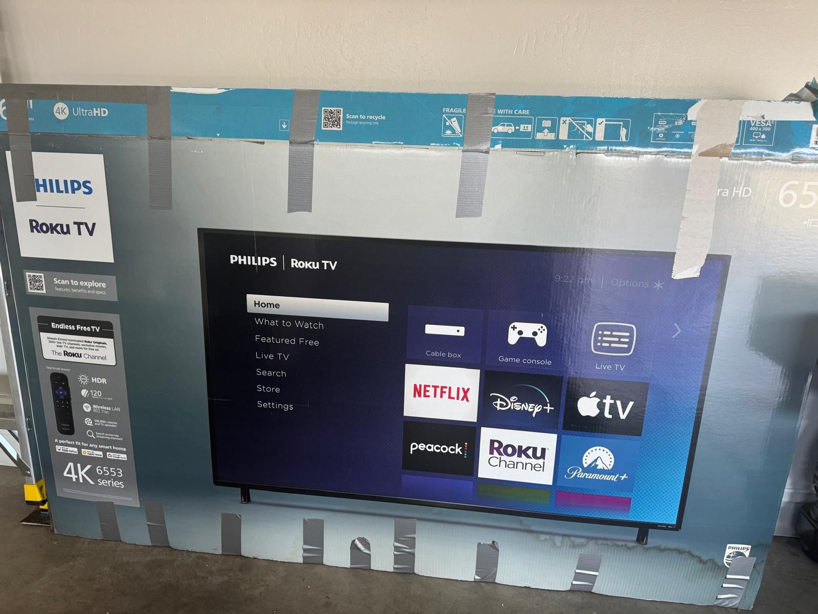 Roku LED Tv 65” 