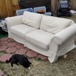 Off White Leather Couch 