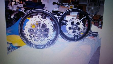 Suzuki Hayabusa blk powder coated rims