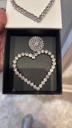 Giant heart earrings