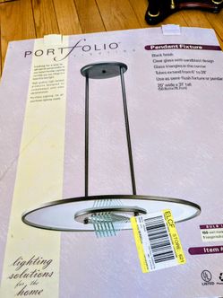 PORTFOLIO LIGHTING Pendant Fixture Black Finish