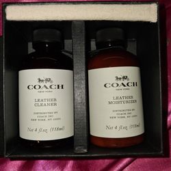 New Coach Leather Care Set – Cleaner & Moisturizer (4oz Bottles)