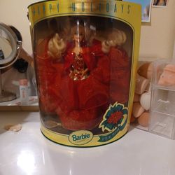 Happy Holidays Doll Red 