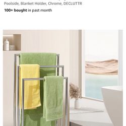 Free Standing Towel Rack Chrome 