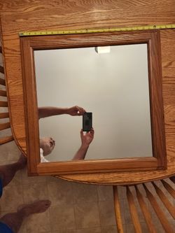 Solid Oak Frame Mirror 24x24 Sears And Roebuck