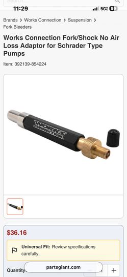 Works Connection No Air Loss Adaptor