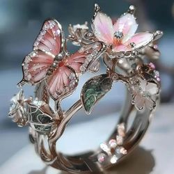 Butterflie & Flower Ring 