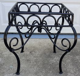 2 Black Wrought Iron Tables