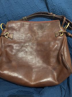 Dooney & Bourke Shoulder Bag Small Florentine Leather Tassel Handbag (Brown)