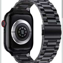 Metal Band Compatible with Apple Watch Bands for Men 42-44mm, Business Stainless Steel Strap for iWatch Bands Series 11 10 9 8 7 6 5 4 3 2 1, SE3 2 1,