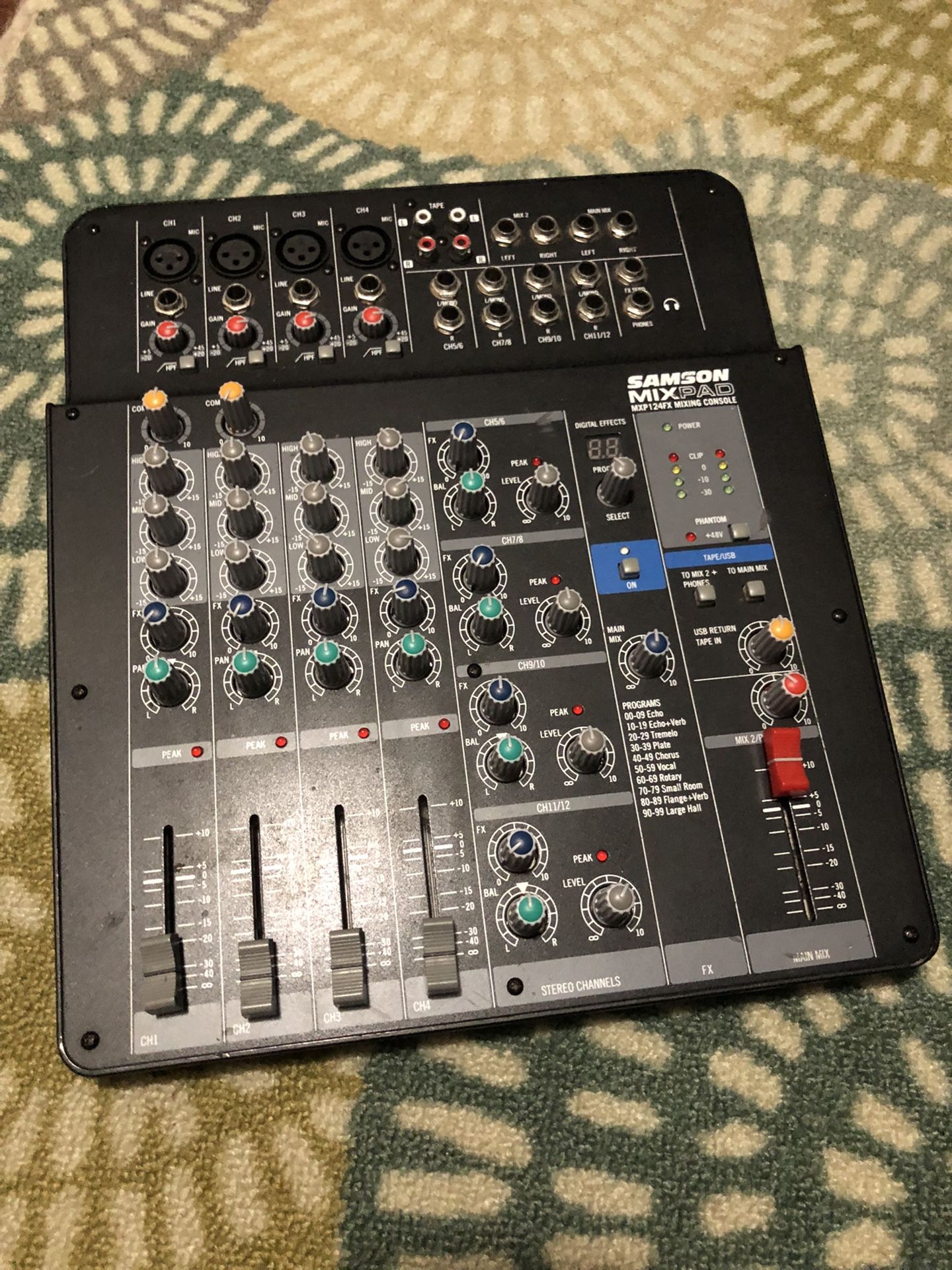 Samson Mixpad mxp124fx Mixer Soundboard PA