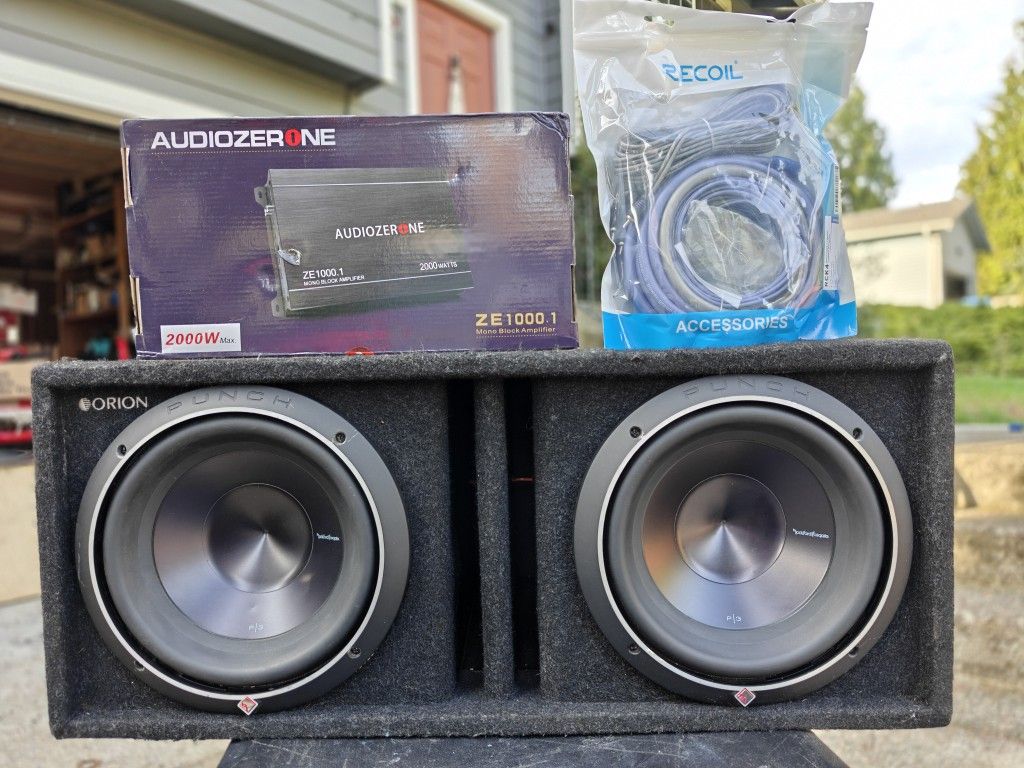 Rockford P3 10s Ported Box 2k Amp And Wiring Kit