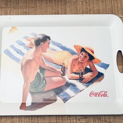 Retro Coca Cola Serving Tray Beach Scene 2002 Melamine