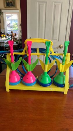 Outdoor lawn darts.