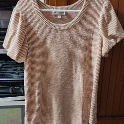 1X Womans  Star Vixen peach short sleeve top