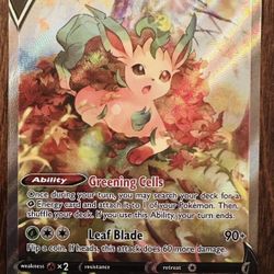 NM Leafeon V (Alt Full Art) Ultra Rare 167/203 Evolving Skies