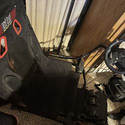 Logitech Racing Seat And Steering Wheel
