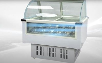 12 pan Ice Cream Gelato Display Dipping Cabinet freezer QBQ-188