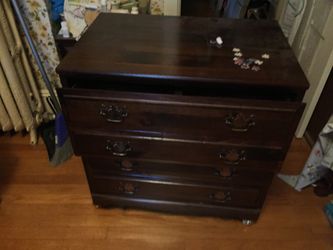 Filing cabinet 2 drawer wooden on wheels