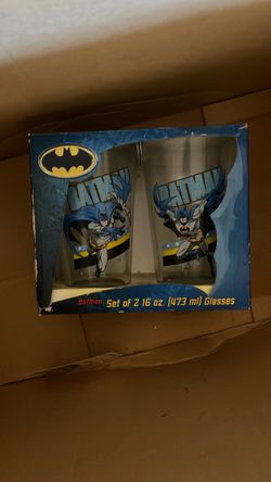 Batman Set of 2 Glass Cups 16 oz