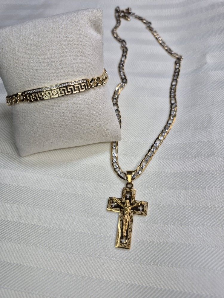 Set 14k Gold Plated Exelent Quality Non Tarnish Hypoallergenic
